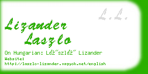 lizander laszlo business card